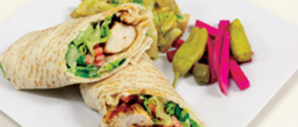 Order #15. Chicken Kebab Wrap food online from The Green Olive store, Gardena on bringmethat.com