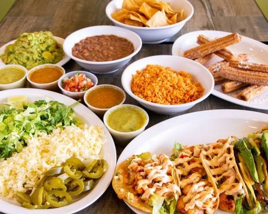 Order Taco Family Platter (Includes Churros) food online from Benny's Tacos & Chicken Rotisserie - Culver City store, Los Angeles on bringmethat.com