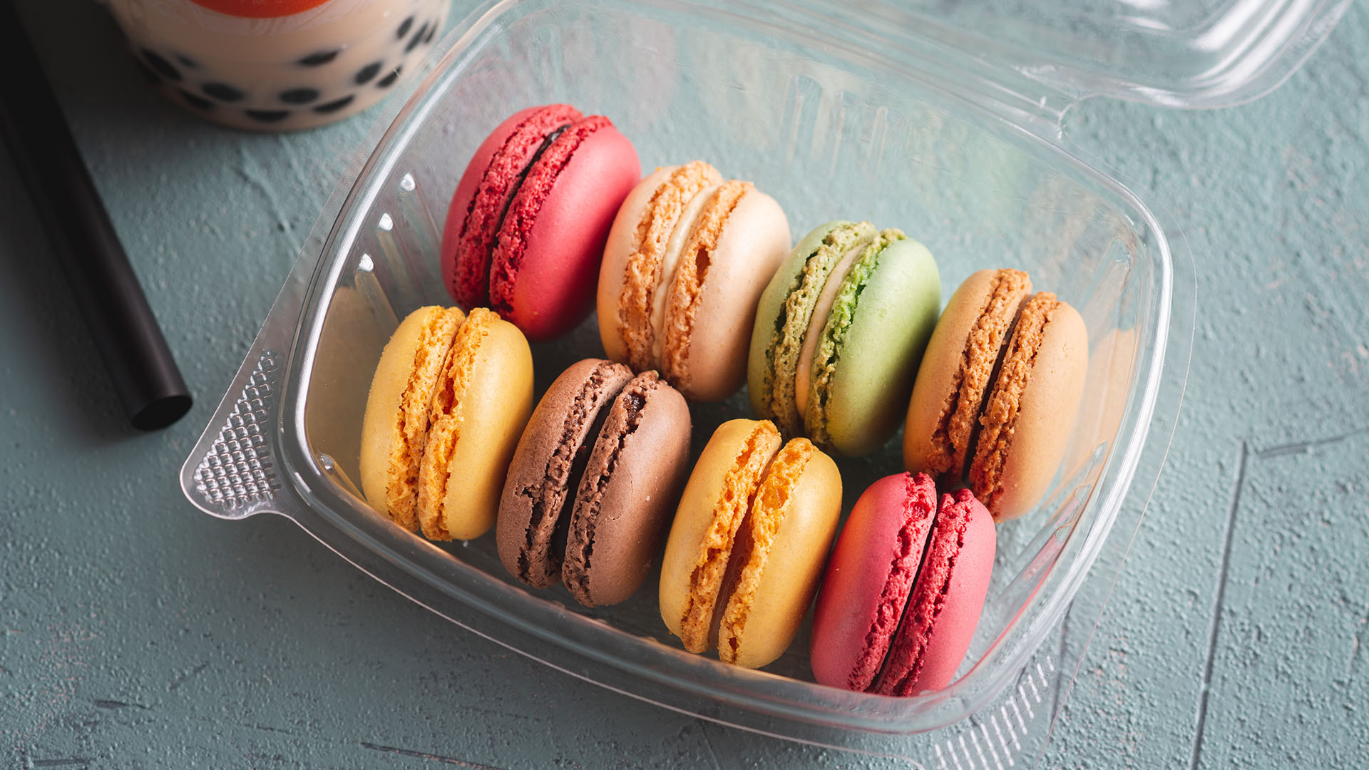 Order French Macarons (8 pcs) food online from Breaktime Tea store, Campbell on bringmethat.com