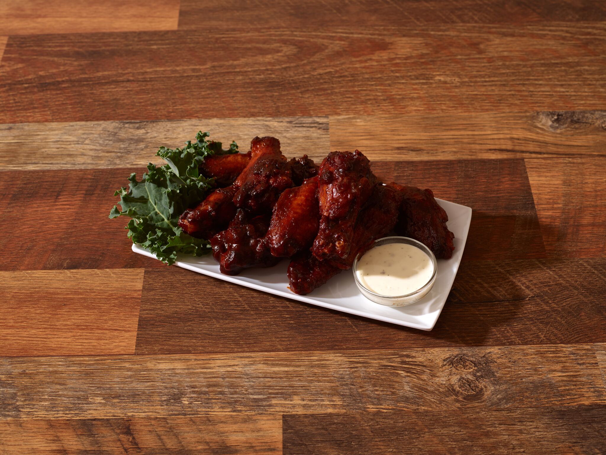 Order 10 Piece BBQ Wings with Ranch Dressing food online from Big Slice Pizza store, Fullerton on bringmethat.com