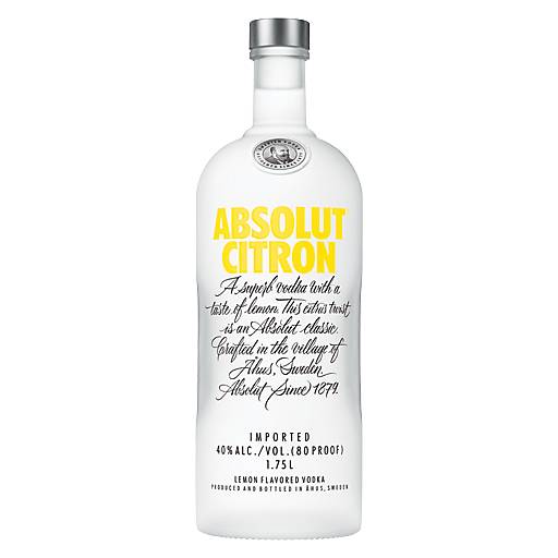 Order Absolut Citron Vodka (750 ML) 1488 food online from Bevmo! store, Simi Valley on bringmethat.com