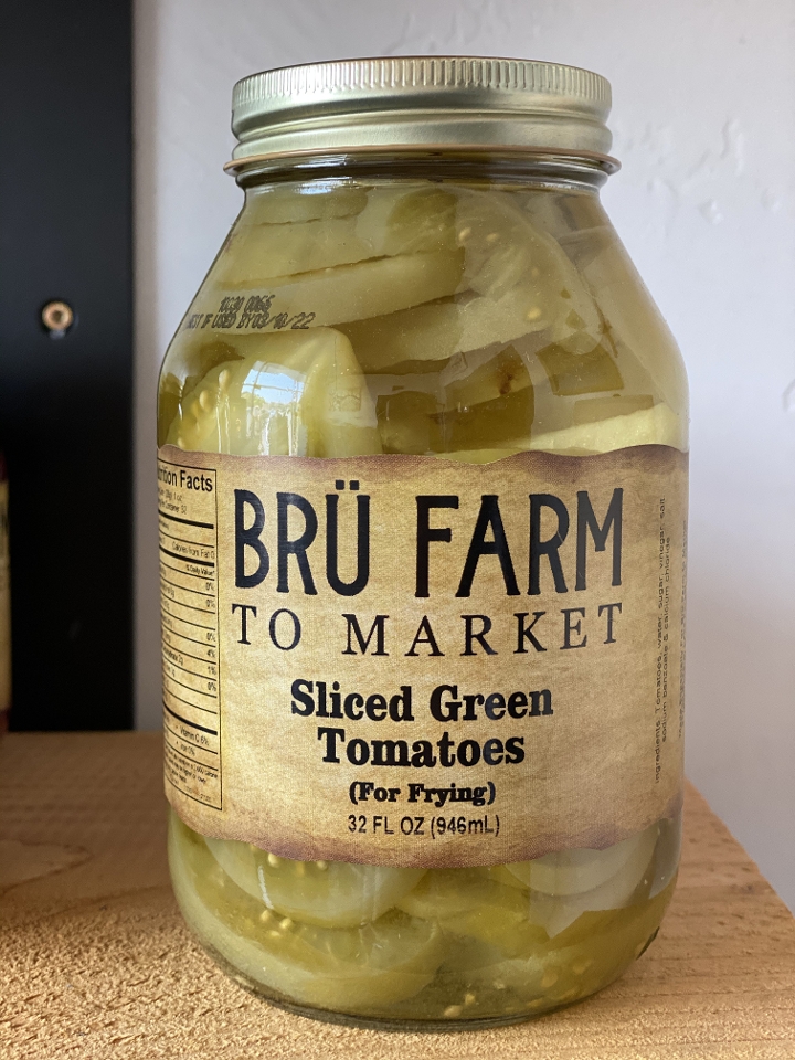 Order Green Tomato, Sliced (32oz) food online from Bru Grill & Market store, Lake Forest on bringmethat.com
