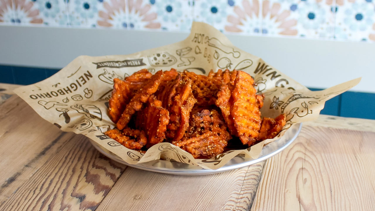 Order Sweet Potato Waffle Fries food online from Spinners store, Albany on bringmethat.com