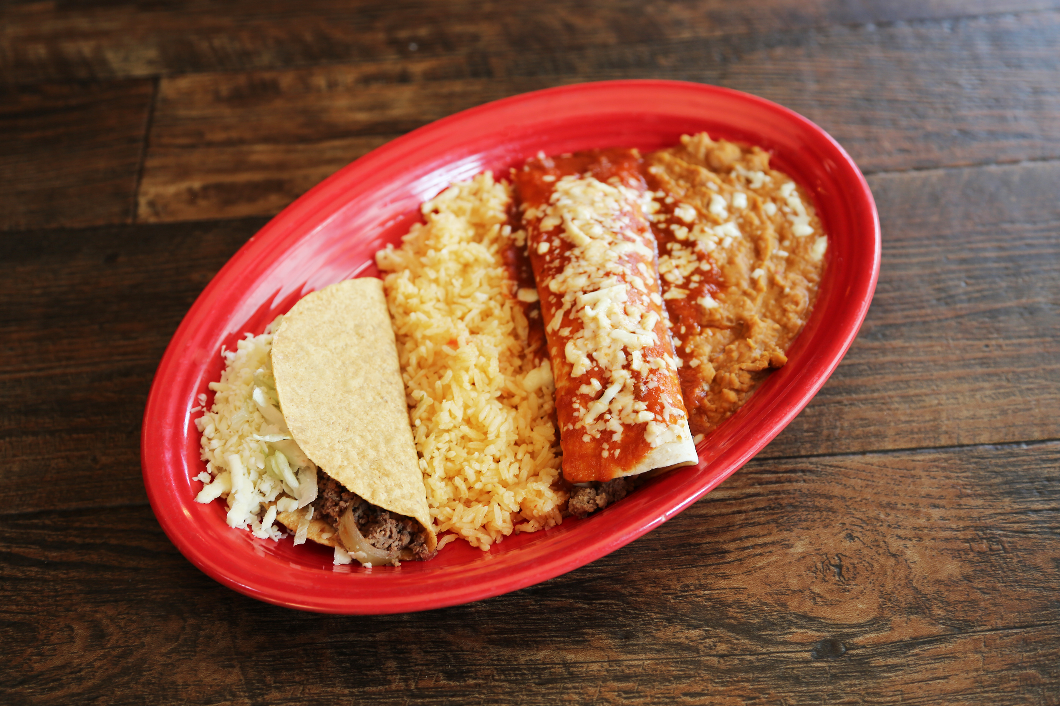Order 2. Burrito, taco, rice and beans food online from El Toro store, Champaign on bringmethat.com
