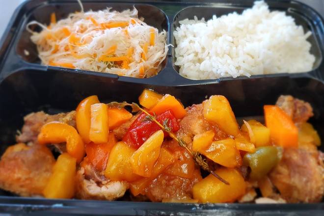 Order Sweet and Sour Chicken food online from Caribbean Jerk Cuisine store, Conway on bringmethat.com