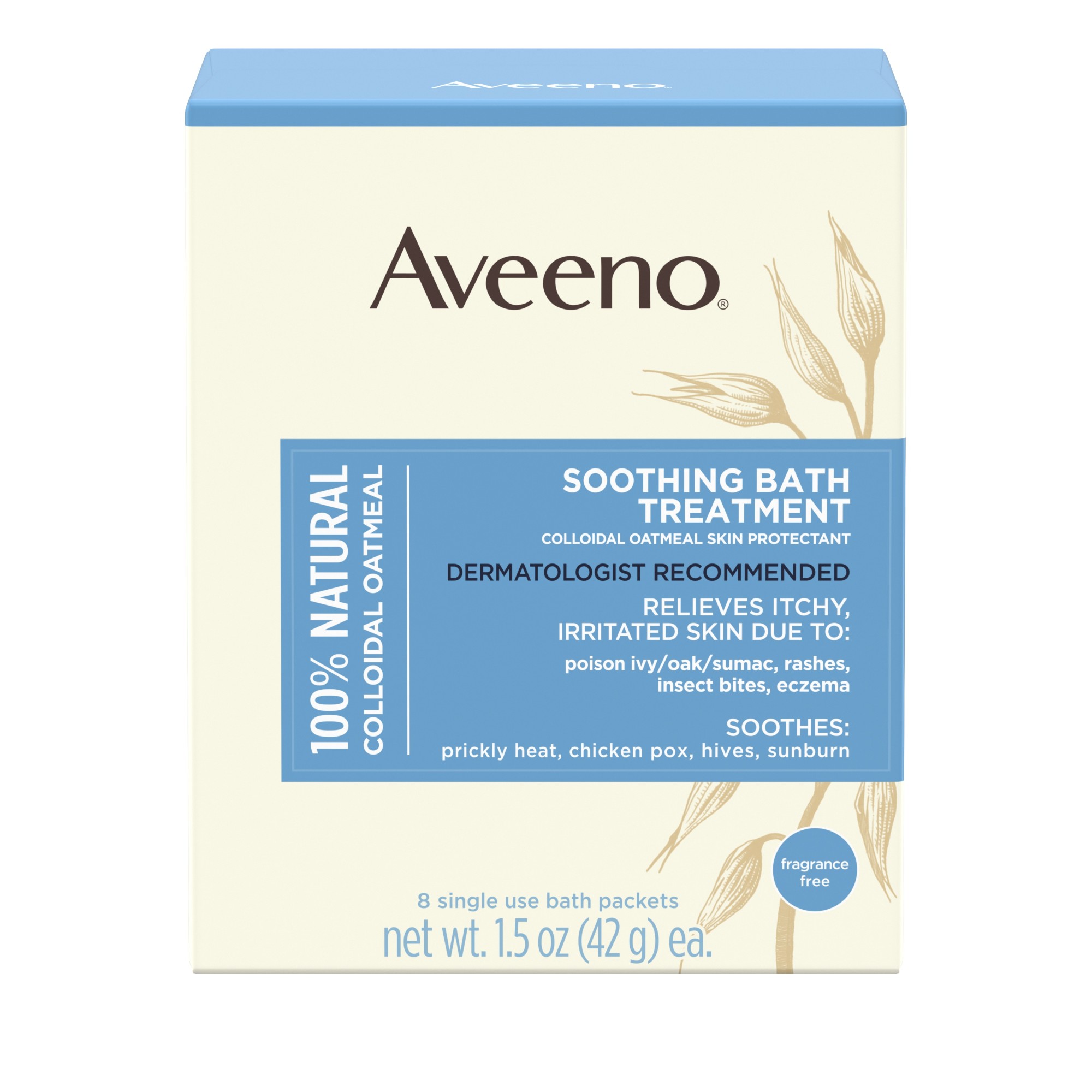 Order Aveeno Soothing Bath Treatment with Natural Colloidal Oatmeal - 8 ct food online from Rite Aid store, MILLER PLACE on bringmethat.com