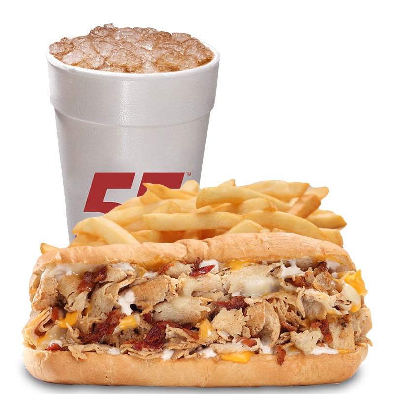 Order 'Moose' Chicken Cheesesteak Meal food online from Hwy 55 Burgers Shakes & Fries store, Richlands on bringmethat.com