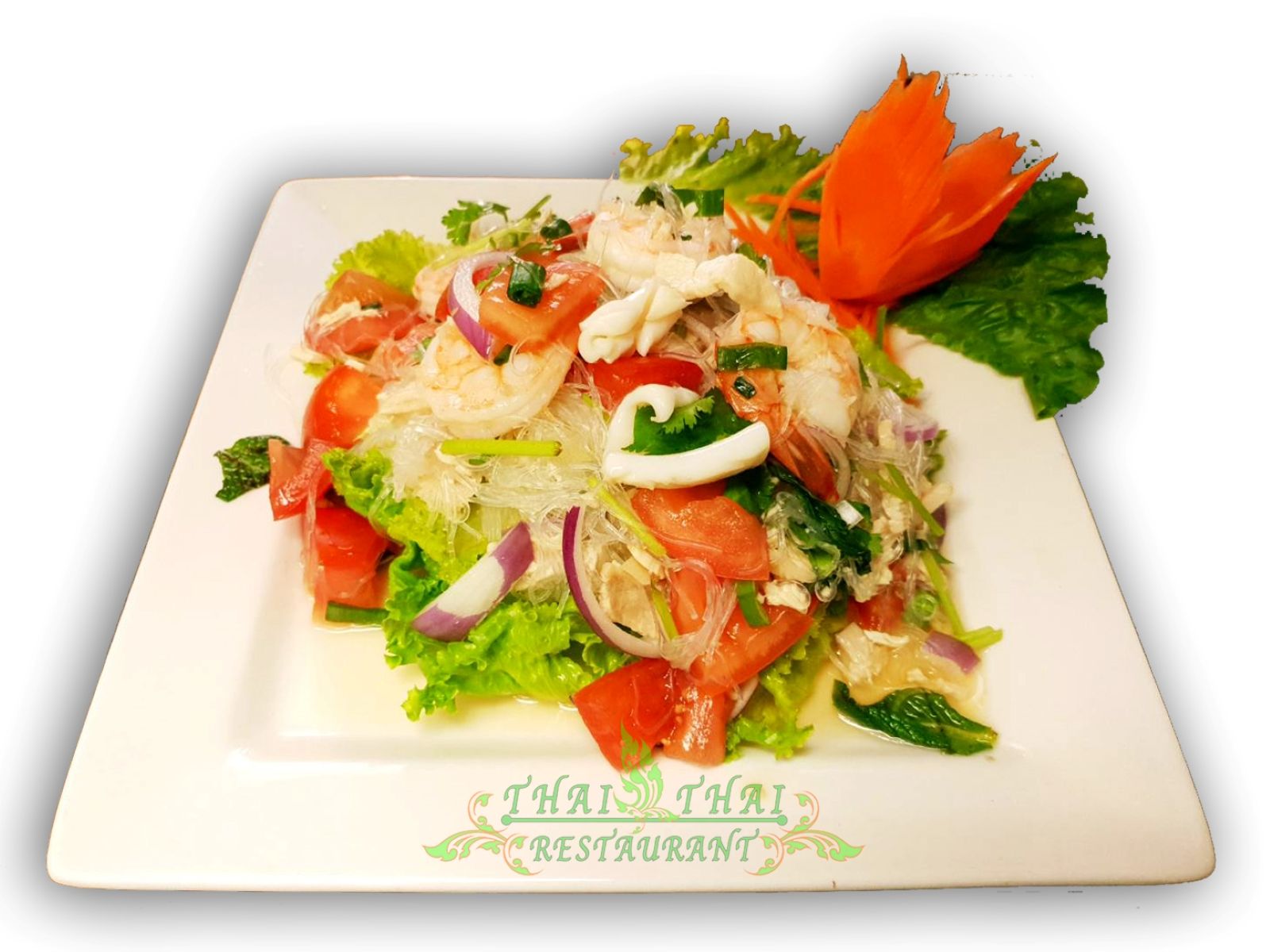 Order A19. Glass Noodle Salad Yam Woon Sen food online from Thai Thai Restaurant store, Fallbrook on bringmethat.com