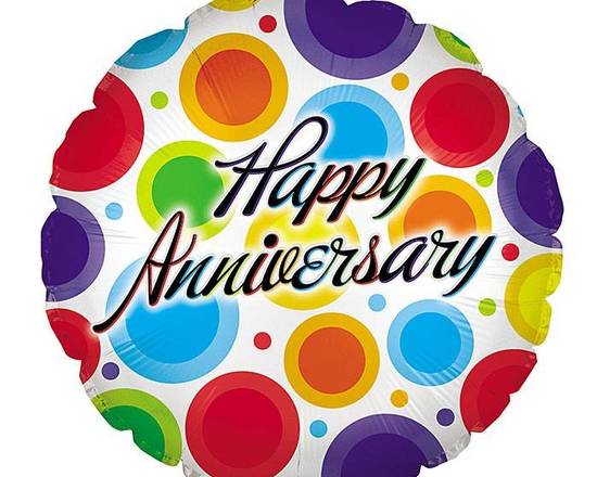 Order Happy Anniversary Dots Balloon food online from Mercantile on Mason store, Franklinton on bringmethat.com