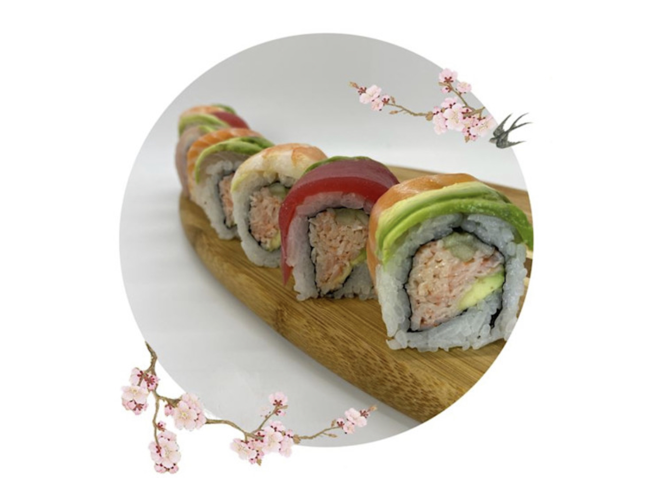 Order Rainbow Roll food online from Iron Chef store, Phoenix on bringmethat.com