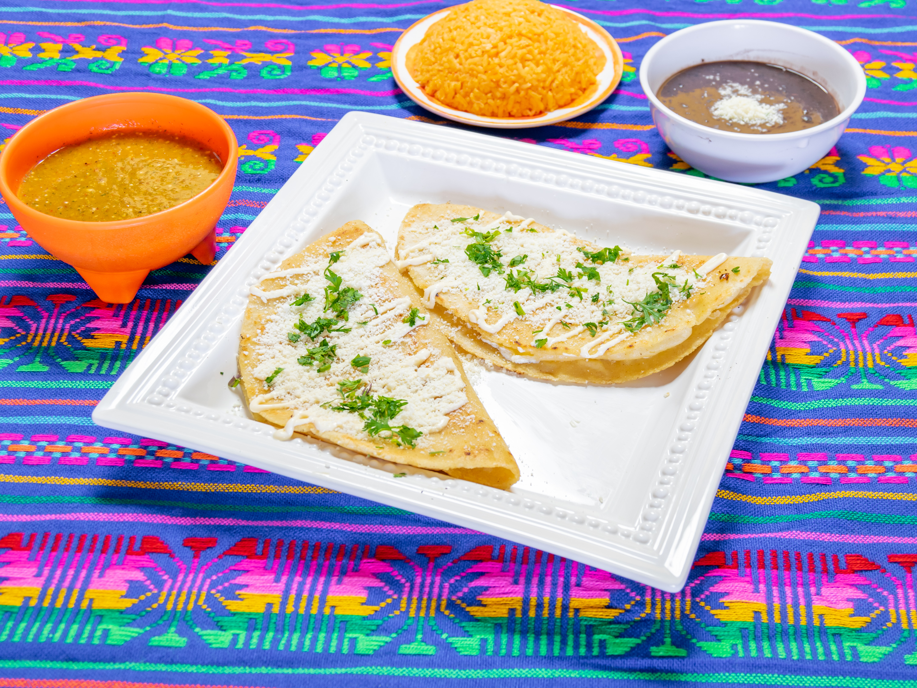 Order Cheese Quesadillas (Queso) food online from Plaza Mexico Restaurant store, Irvington on bringmethat.com