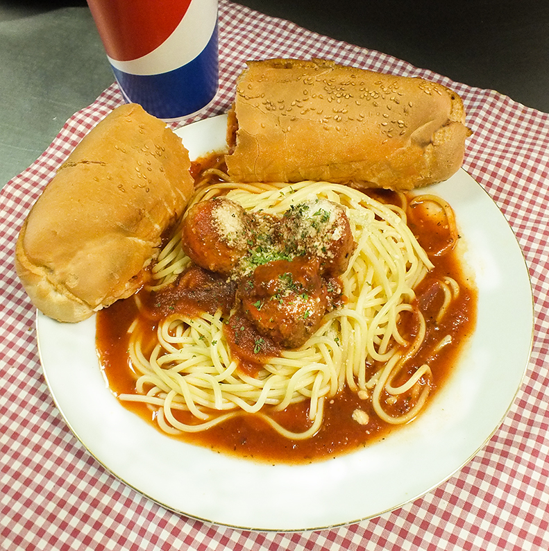 Order Spaghetti with Meatballs food online from Tony Pizza & Pasta store, Oak Park on bringmethat.com