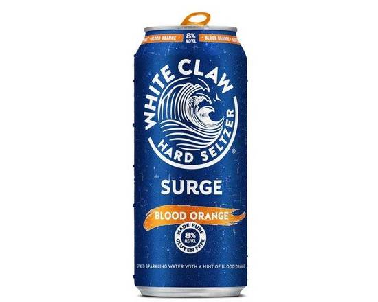 Order White Claw Surge Blood Orange, 16oz cans (8% ABV) food online from Moby Liquor store, Los Angeles on bringmethat.com