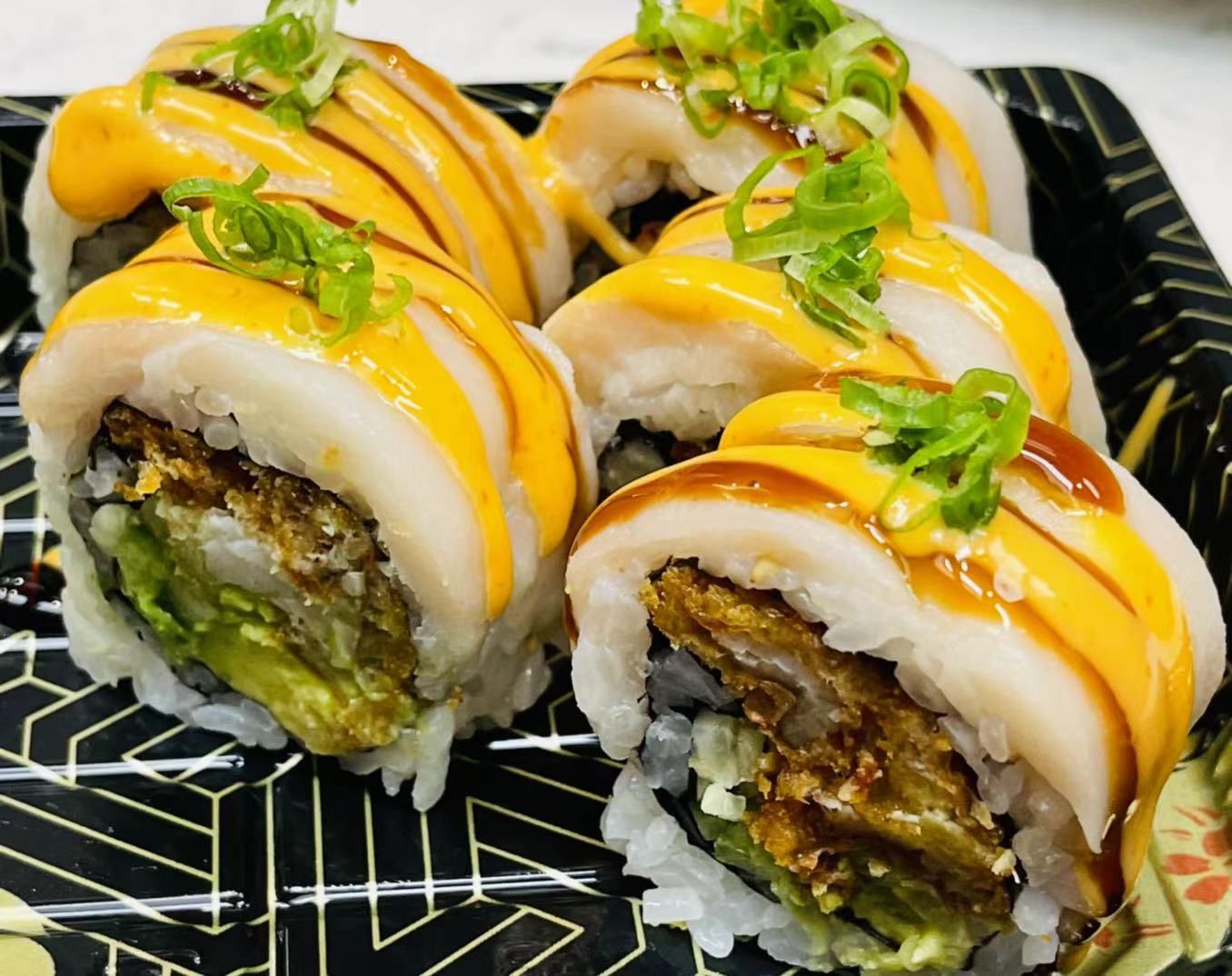 Order Godzilla Special Roll food online from Nikki's Sushi store, Wilmington on bringmethat.com