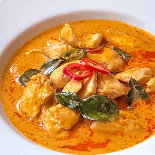 Order  92. Panang Curry food online from Garnjana Thai Restaurant store, Fredericksburg on bringmethat.com