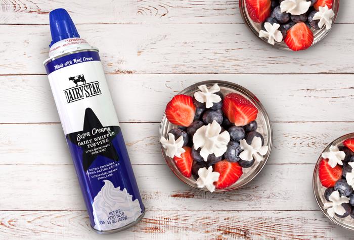 Order Dairy Star Aerosol Whipped Cream  food online from Oberweis Dairy store, Mokena on bringmethat.com