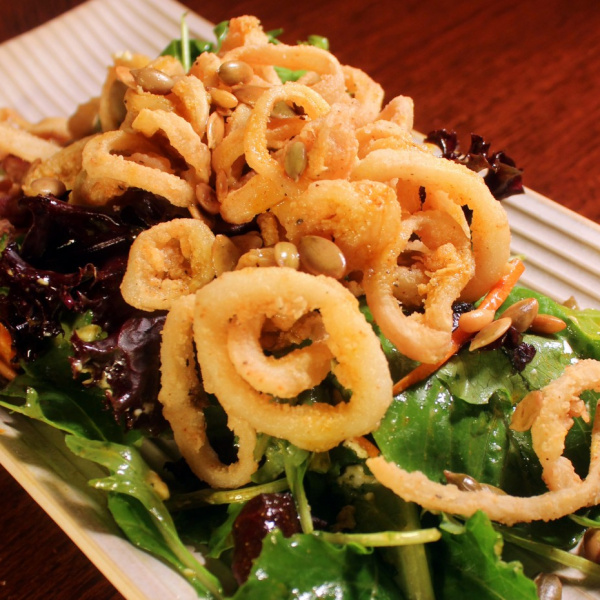 Order S9. Fried Calamari Salad food online from Wasabi store, Williamstown on bringmethat.com