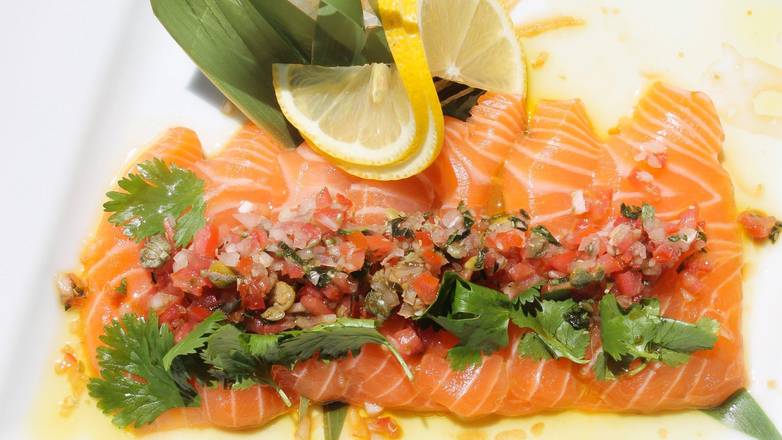Order Scotty’s Salmon Sashimi food online from Hapa Sushi store, Greenwood Village on bringmethat.com