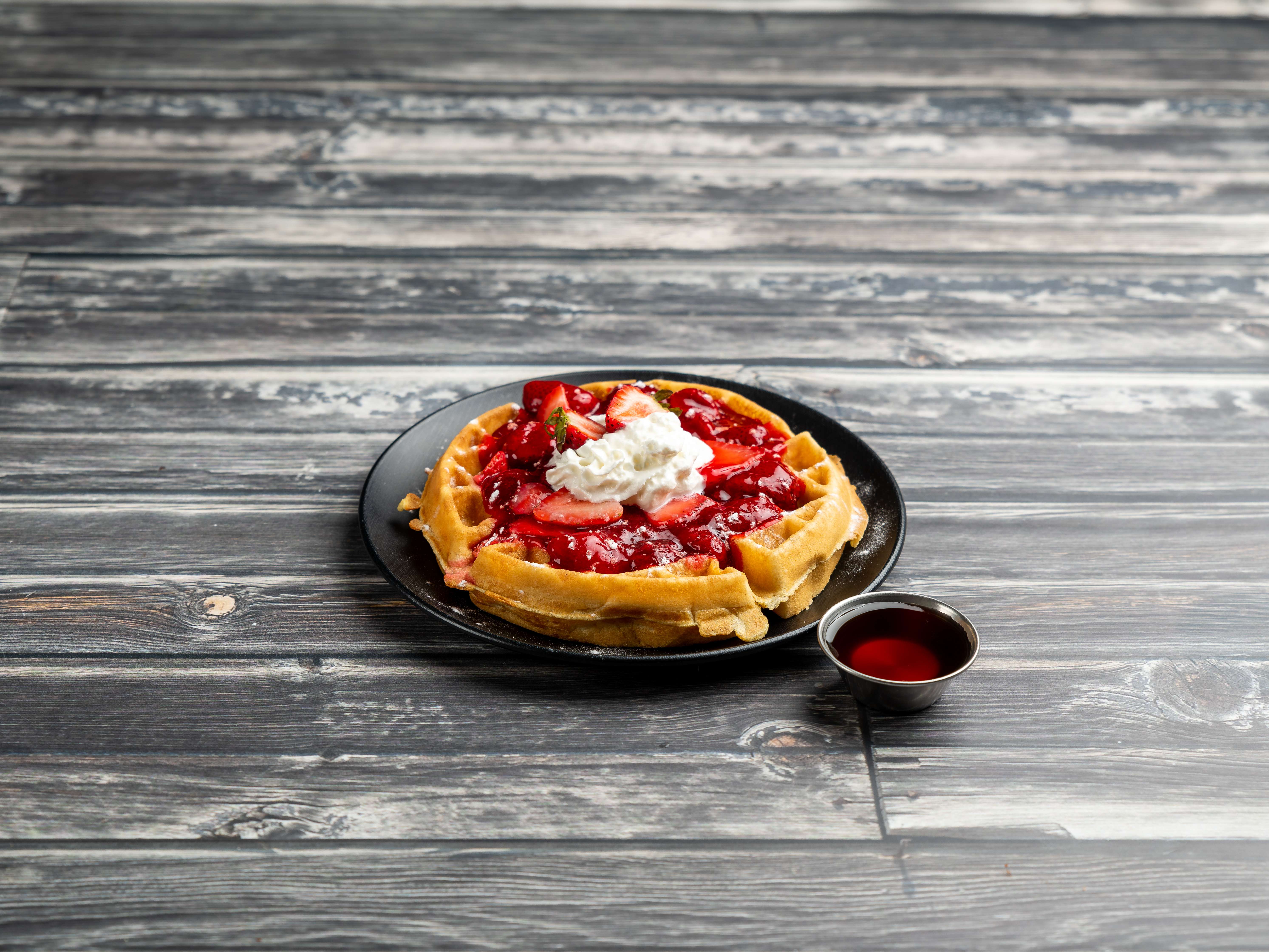 Order Fresh Fruit Compote Waffle food online from Golden Nugget store, Chicago on bringmethat.com