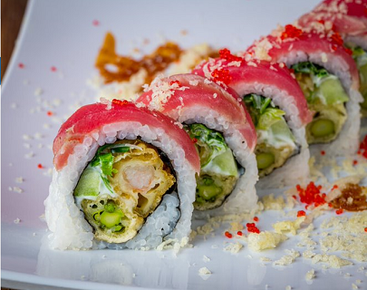 Order 10 Red Dragon Roll food online from Sushi Runner store, Miami on bringmethat.com