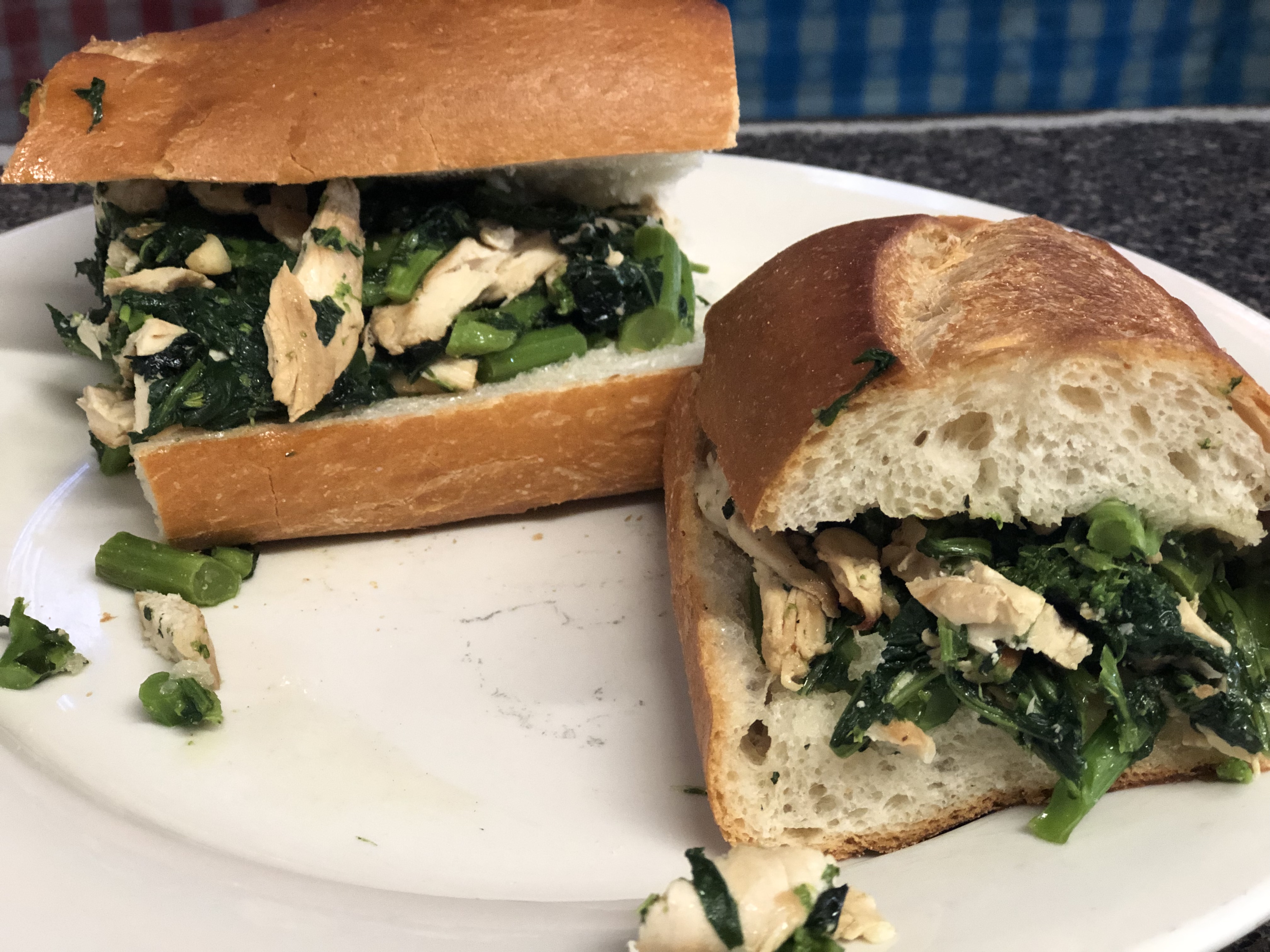 Order Broccoli Rabe with Grilled Chicken Hero food online from La Bella store, Yonkers on bringmethat.com