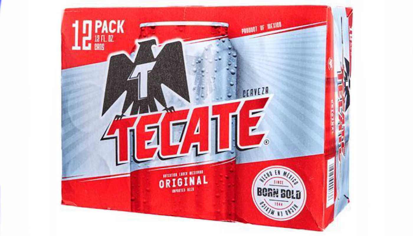 Order Tecate, 12 Pack Can food online from K-Town Beer & Wine Food Mart store, Los Angeles on bringmethat.com