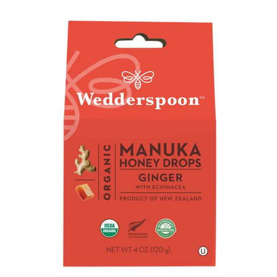 Order Wedderspoon Organic Manuka Honey Drops Ginger (4 oz) food online from Rite Aid store, CONCORD on bringmethat.com