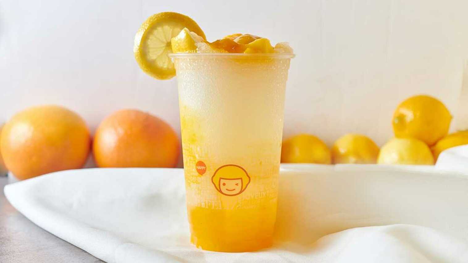 Order H5. Mango Lemon Slushy food online from Happy Lemon store, Pleasant Hill on bringmethat.com