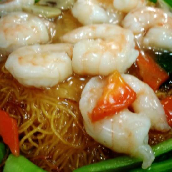 Order Shrimp Chow Mein / 蝦球炒麵 food online from Sam Woo Barbeque store, Alhambra on bringmethat.com