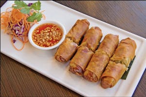 Order Chicken Spring Rolls (4) food online from Noodle Wave store, Dallas on bringmethat.com