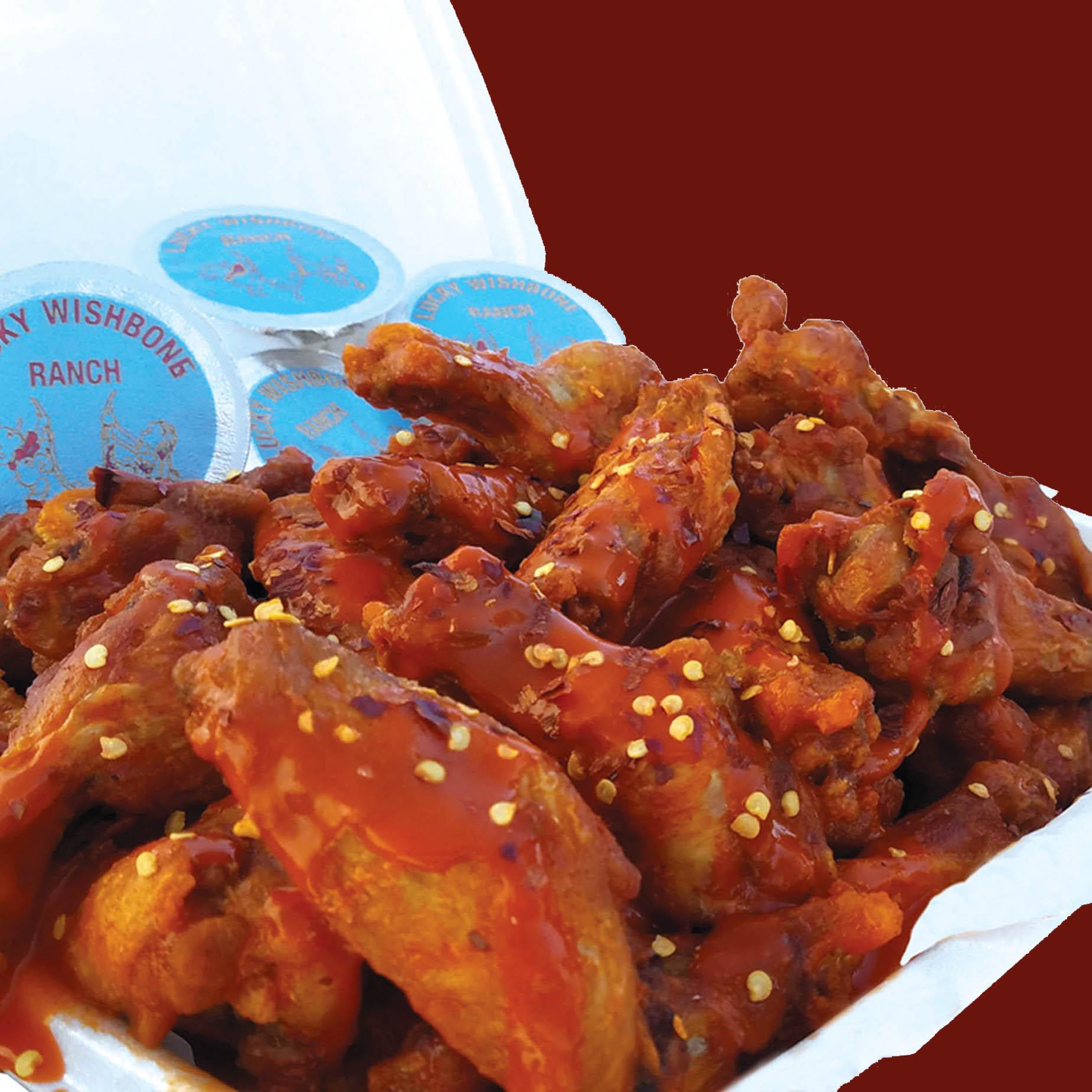 Order 45 pc Wings food online from Lucky Wishbone store, Tucson on bringmethat.com