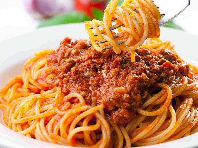 Order Spaghetti with Meat sauce food online from Napoli's Pizza store, Virginia Beach on bringmethat.com