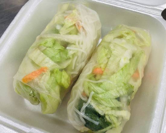 Order Veggie Spring Roll (2 pcs) food online from Wok On Fire store, Austin on bringmethat.com