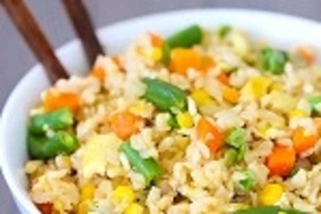 Order Vegetable Fried Rice food online from Mintt Indian Cuisine store, Pittsburgh on bringmethat.com