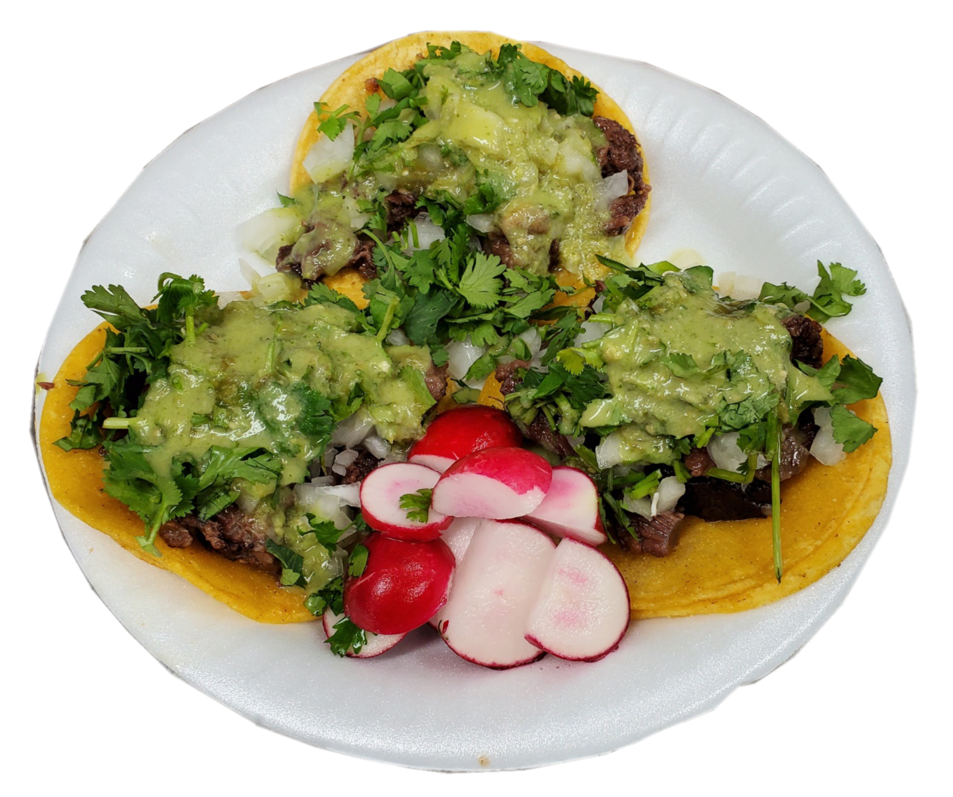 Order REGULAR TACOS food online from Los Mexicanos Frutas & Antojos store, Fresno on bringmethat.com