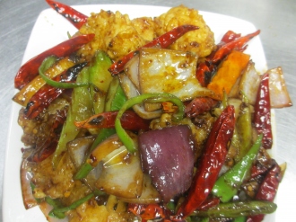 Order K17. Fish Fillet with Dry Hot Peppers food online from China Cafe store, Syracuse on bringmethat.com