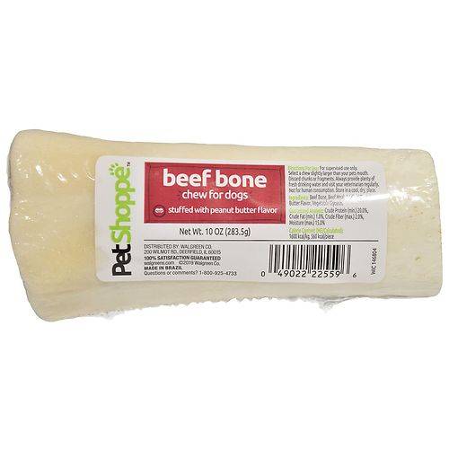 Order PetShoppe Beef Bone Chew for Dogs Peanut Butter - 8.8 oz food online from Walgreens store, CORTLAND on bringmethat.com