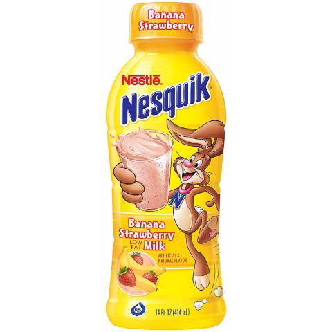 Order Nesquik Banana Strawberry Milk 14oz food online from Speedway store, Clifton Park on bringmethat.com