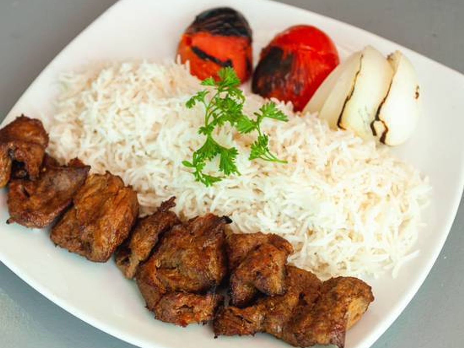 Order Beef Barg Kabob food online from Shalom Grill store, Los Angeles on bringmethat.com