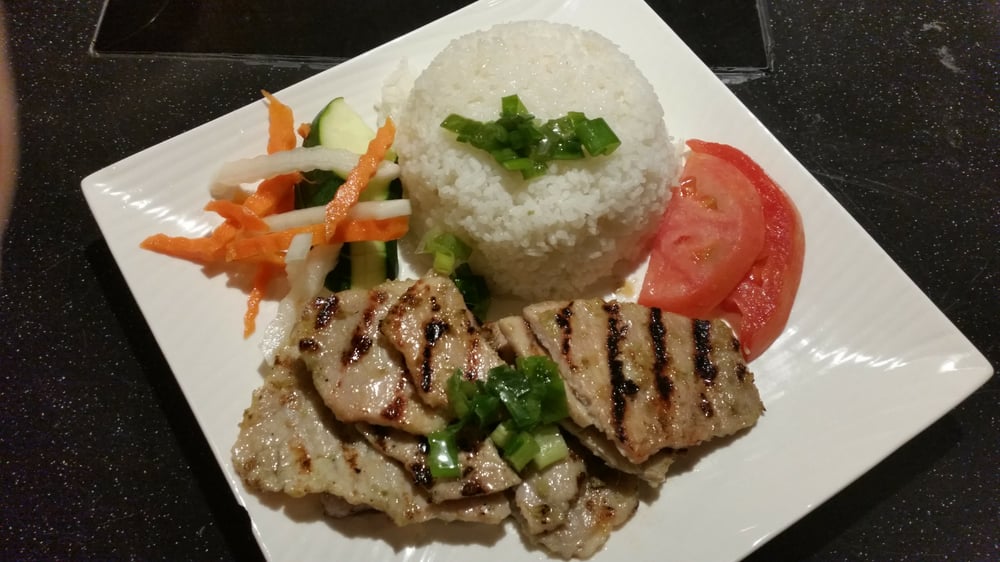 Order Grilled Sliced Pork over White Rice (Cơm thịt nướng) food online from Hello Saigon store, New York on bringmethat.com