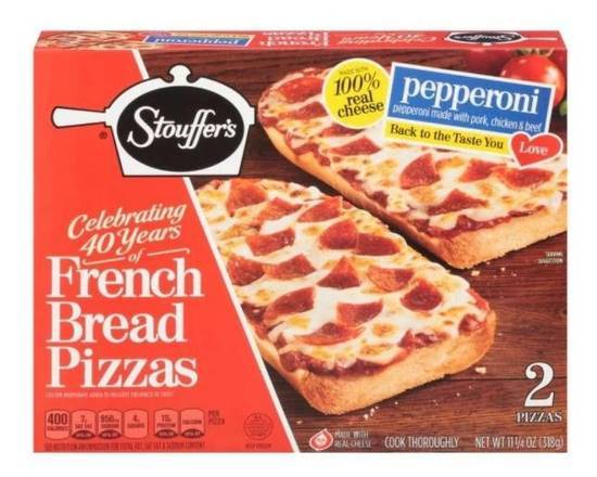 Order Stouffer's Pepperoni French Bread Pizza (2 pk) (2 oz) food online from Urban Value Corner Store store, Dallas on bringmethat.com