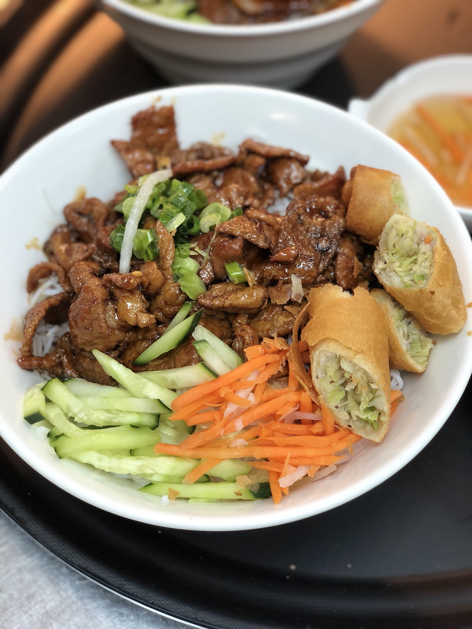Order Vermicelli with Pork and Egg Roll food online from Red Lotus Asian Grille store, Austin on bringmethat.com