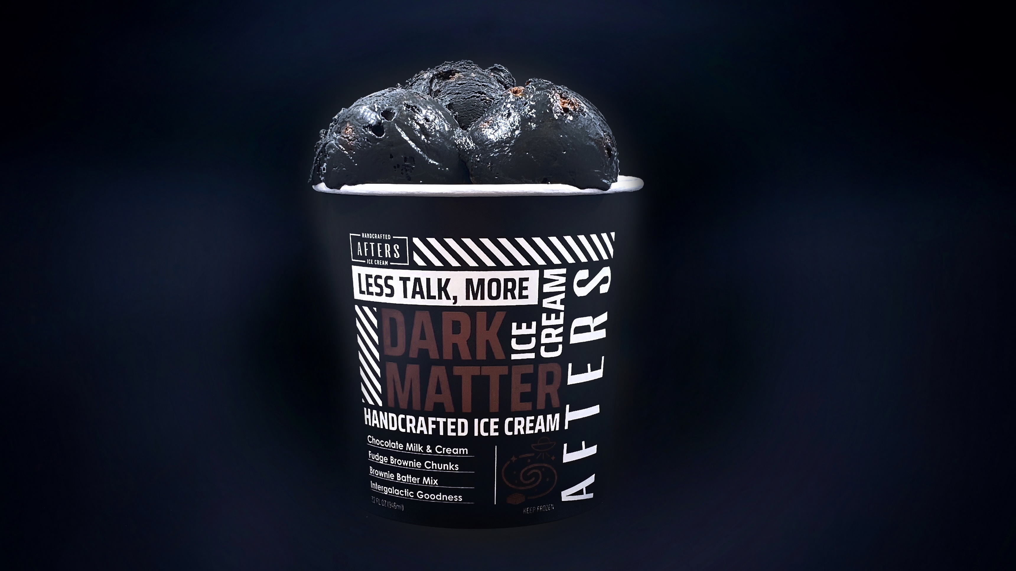 Order Dark Matter Brownie Batter Quart food online from Afters Ice Cream store, Los Angeles on bringmethat.com