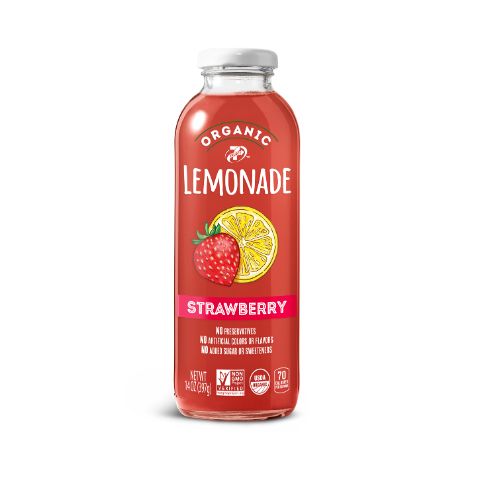 Order 7-Select Organic Strawberry Lemonade 14oz food online from Speedway store, Centerville on bringmethat.com