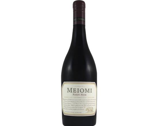 Order Meiomi Pinot Noir 2017, 750mL wine (13.7% ABV) food online from House Of Wine store, New Rochelle on bringmethat.com