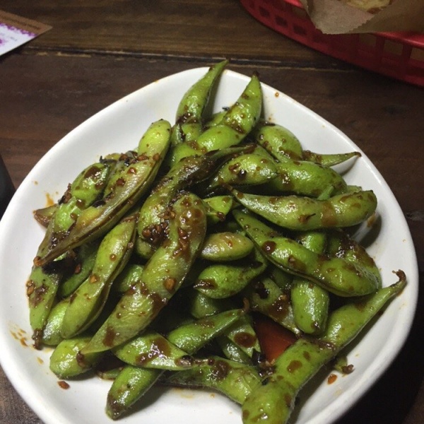Order Edamame in Garlic Volcano Dressing food online from Kahuna Tiki store, North Hollywood on bringmethat.com