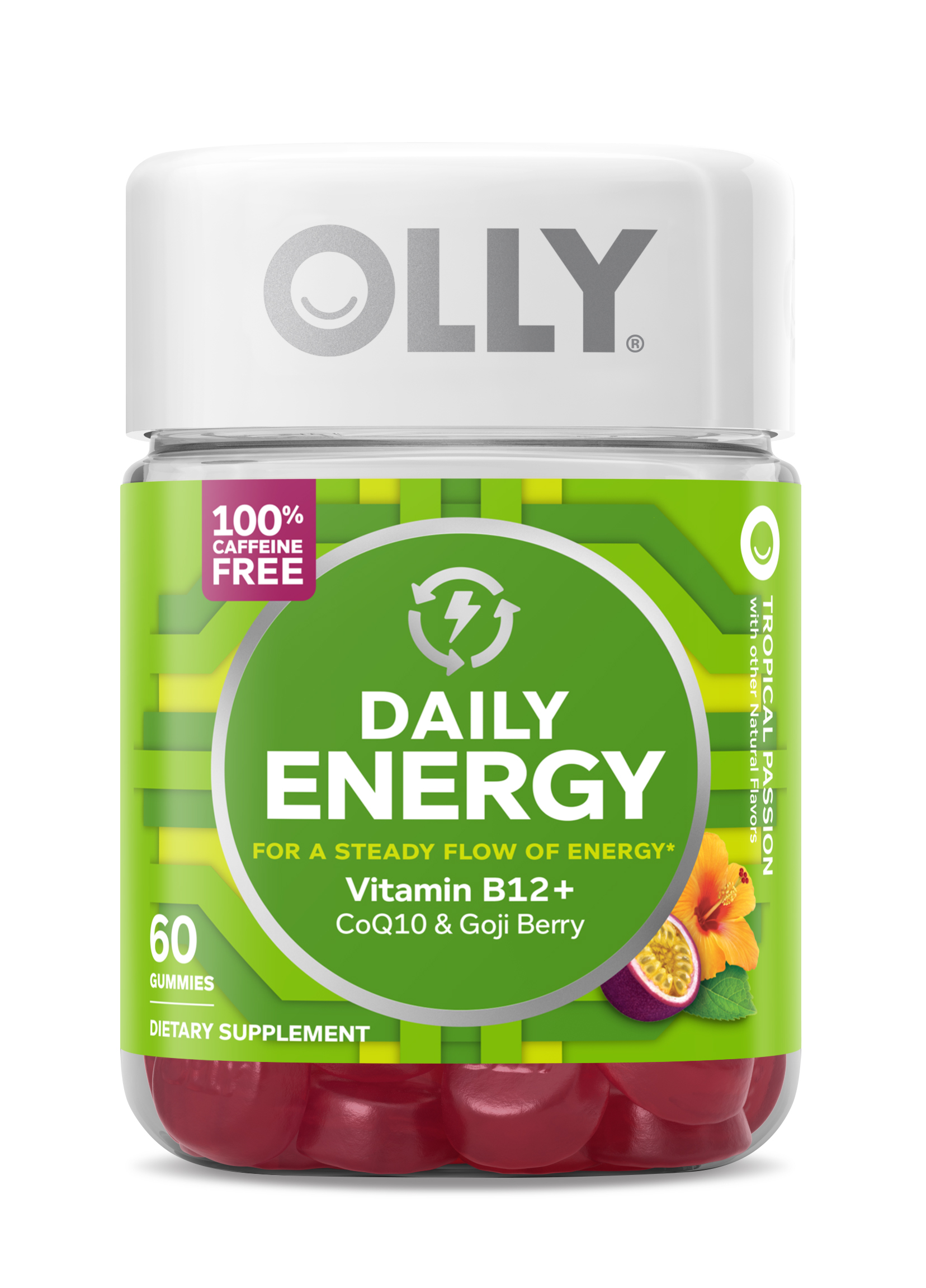 Order OLLY Daily Energy Gummies, Tropical Passion - 60 ct food online from Rite Aid store, Redwood City on bringmethat.com