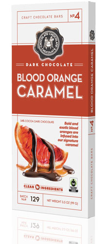 Order 4. Dark Blood Orange Caramel Bar food online from Chocolate Chocolate Chocolate store, Kirkwood on bringmethat.com