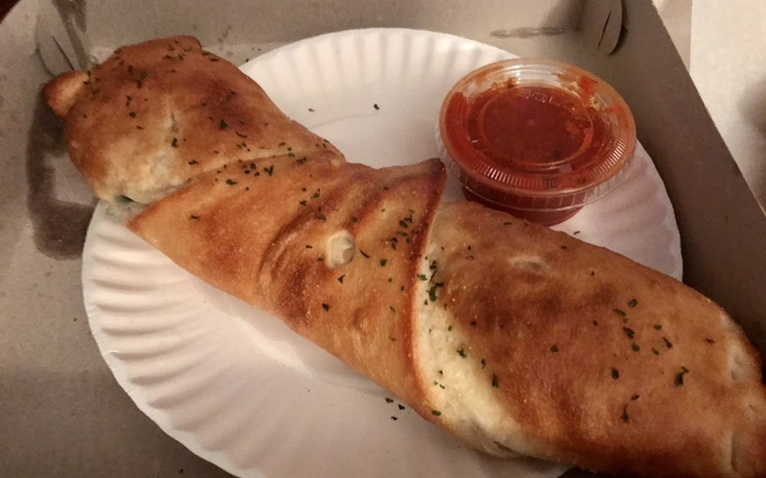 Order 7. Spinach Roll food online from La Rosa Pizzeria - Highland Park store, Highland Park on bringmethat.com