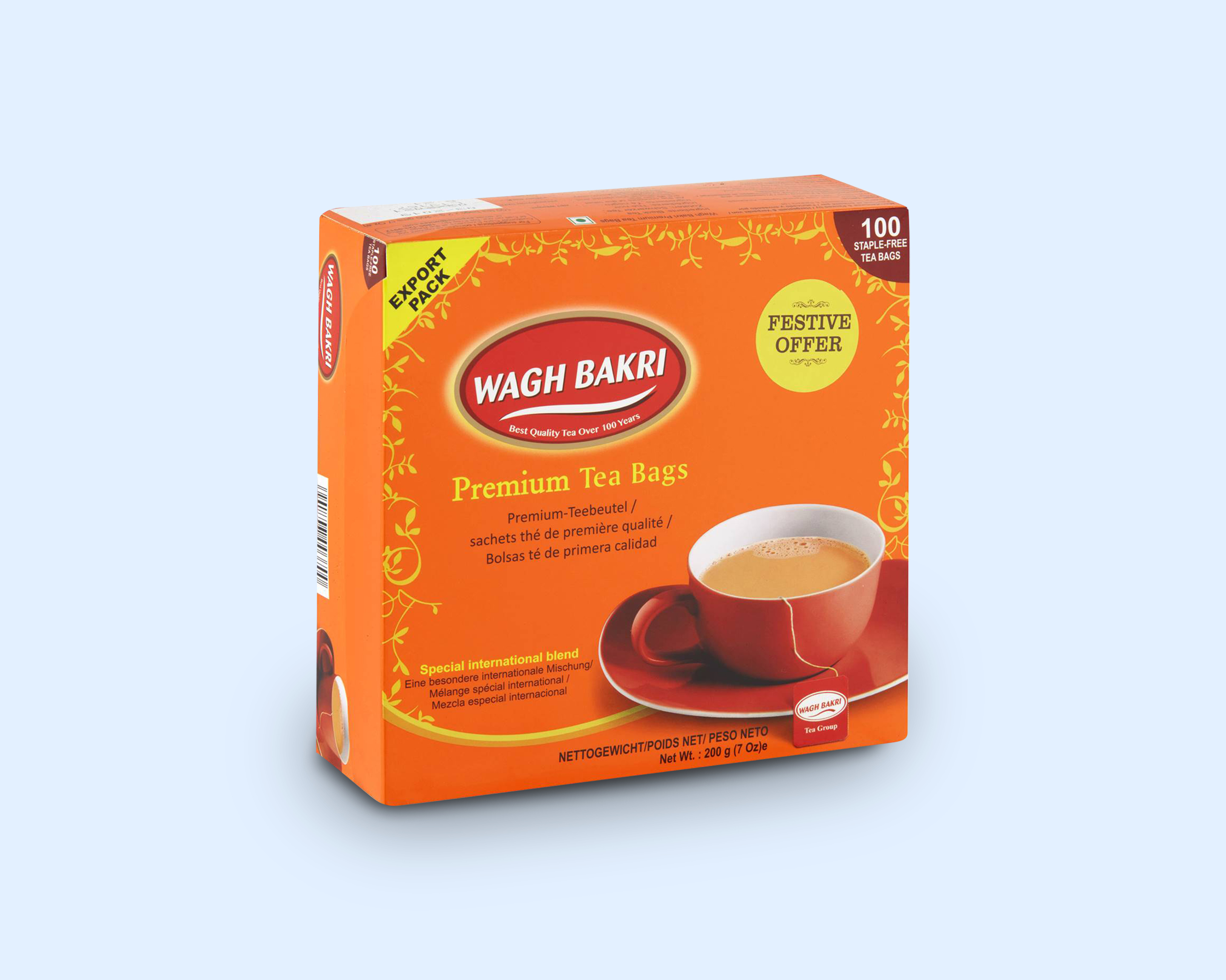 Order Wagh Bakri (Premium Tea) food online from India Delivered store, San Francisco on bringmethat.com